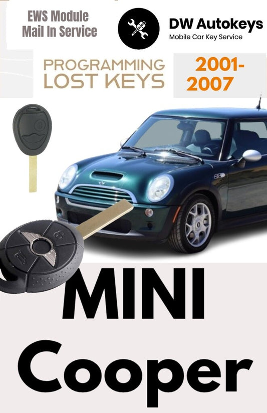 2001 - 2007 MINI Cooper Keyless entry key fob Programming EWS 3/4 MODULE SERVICE
