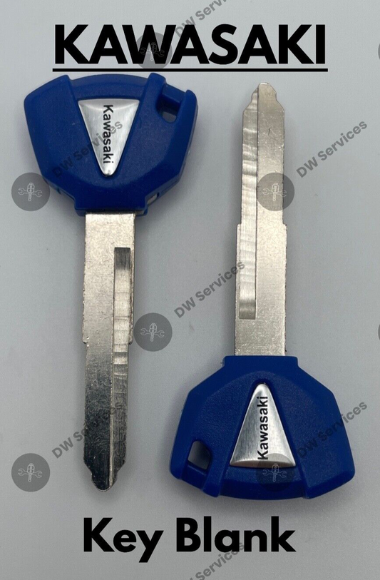 2x NEW! KAWASAKI Motorcycle Key Blank! NINJA Versys Vulcan Z 2010-2023 Blue