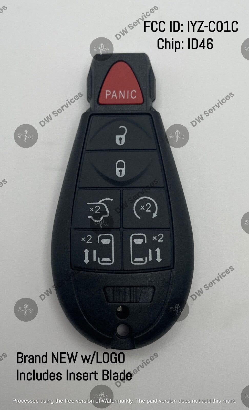 NEW! Chrysler Town & Country 2008-2016 remote key fob KEYLESS GO FOBIK IYZ-C01C