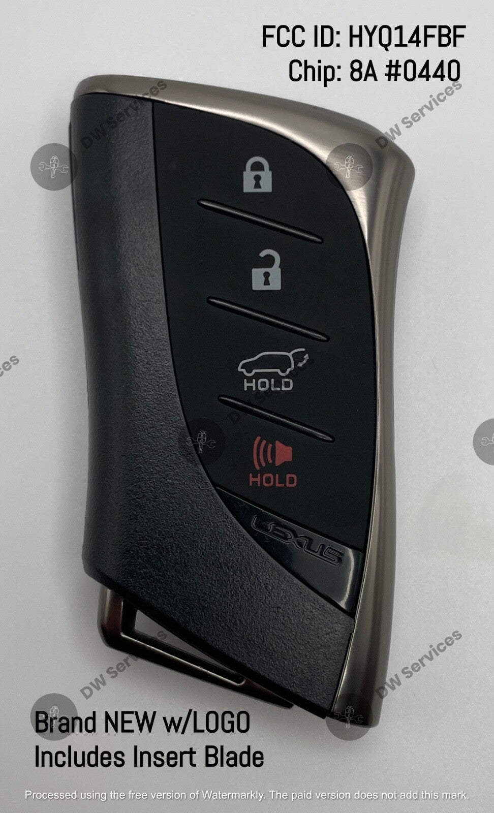 NEW! Lexus UX200 / UX250H Hybrid PROXIMITY remote SMART key FOB HYQ14FBF Blue