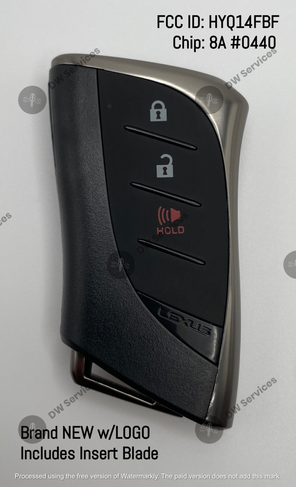 NEW! Lexus UX200 / UX250H PROXIMITY remote SMART key FOB HYQ14FBF 0440 BLUE LOGO