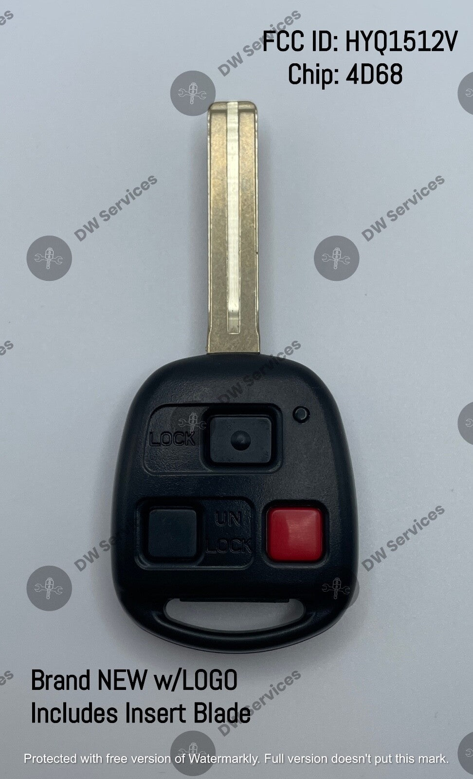 NEW! Lexus 3-button keyless entry remote head key fob HYQ1512V /4D68 GX470 LX470