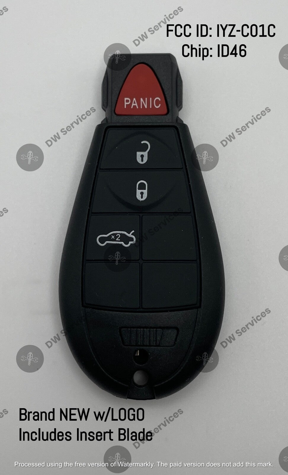 NEW! Chrysler 300 2008-2011 remote key fob KEYLESS GO FOBIK IYZ-C01C M3N5WY783X