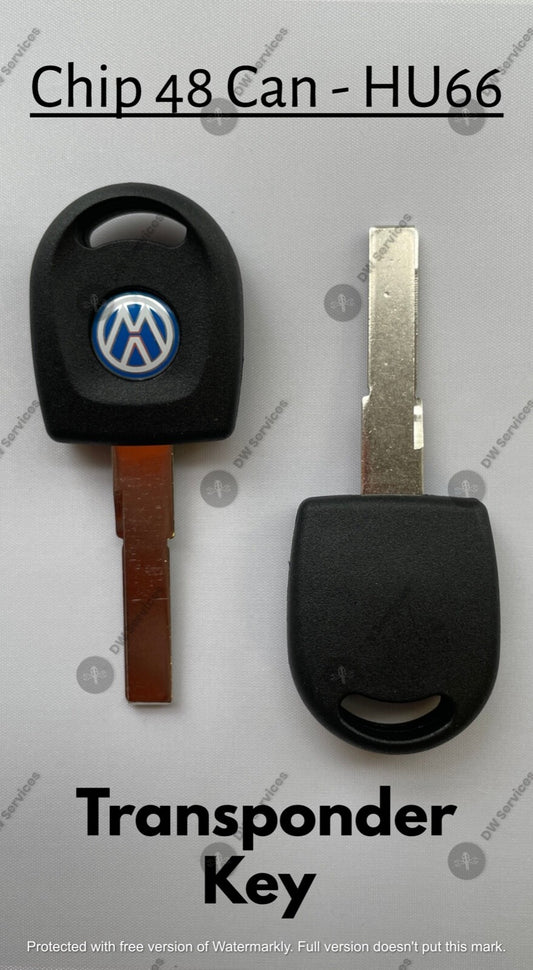 2x NEW! Volkswagen Transponder Chip Megamos 48 CAN Ignition Car Key Replacement