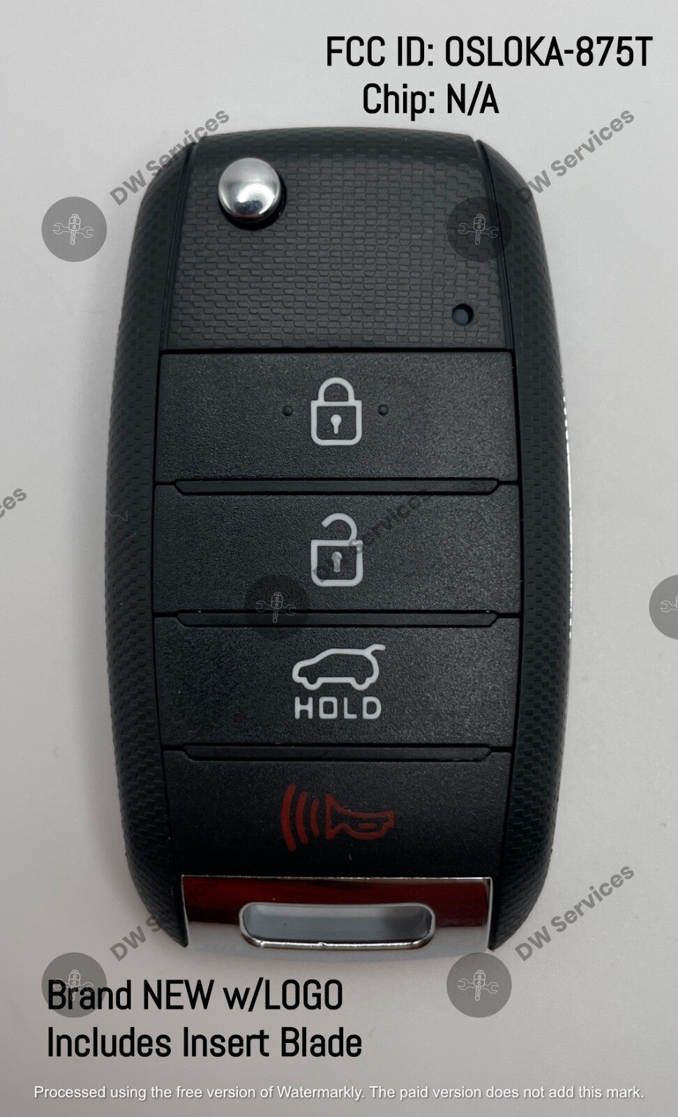 NEW! KIA Soul 2014 - 2019 flip key remote fob OSLOKA-875T (PSD) 95430-B2100