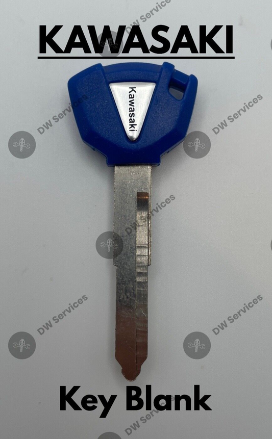 NEW! KAWASAKI Motorcycle Key Blank! NINJA Versys Vulcan Z 2010-2023 Blue Color