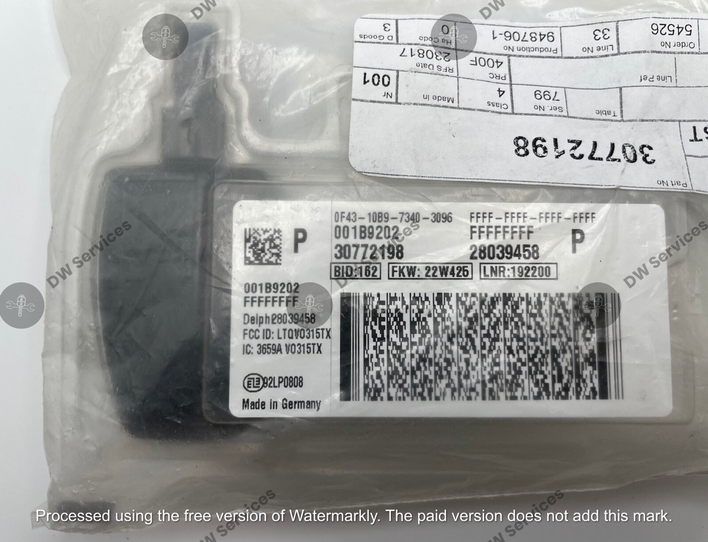 NEW! Genuine VOLVO keyless entry Key FOBIK LTQV0315TX C70 C30 S40 V50 30772198