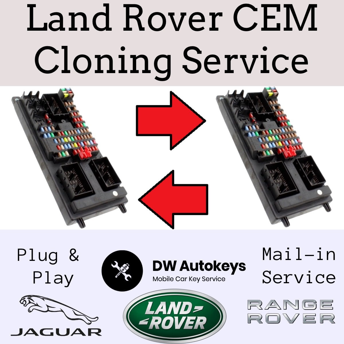 Land Rover Range Rover / Jaguar CEM MODULE CLONING / MAIL IN SERVICE /FAST