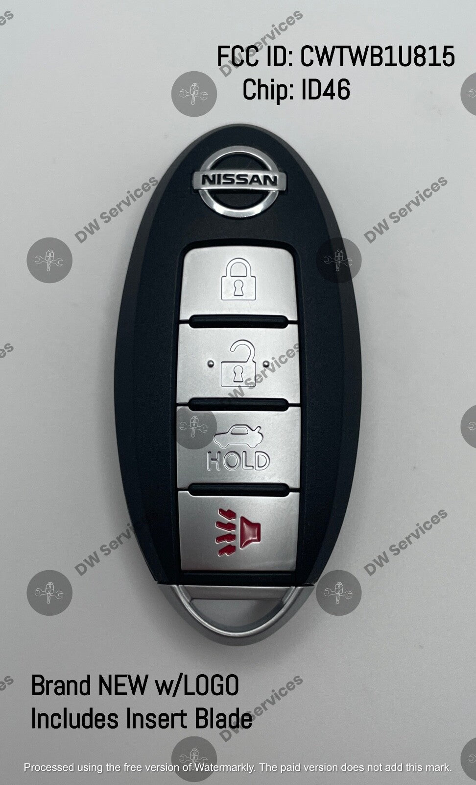 NEW! Nissan Sentra 2013 4-button PROXIMITY SMART key fob CWTWB1U815 285E3-3AA0A
