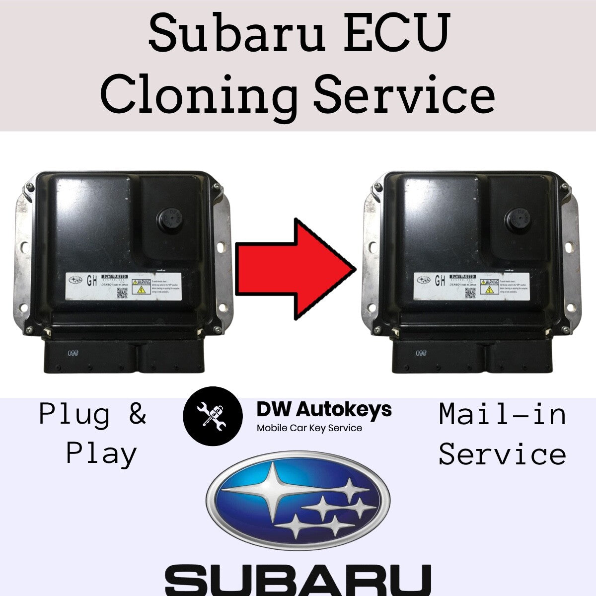 CUSTOM Subaru ECM ECU MAIL IN Cloning SERVICE / Plug and Play Bosch / Denso