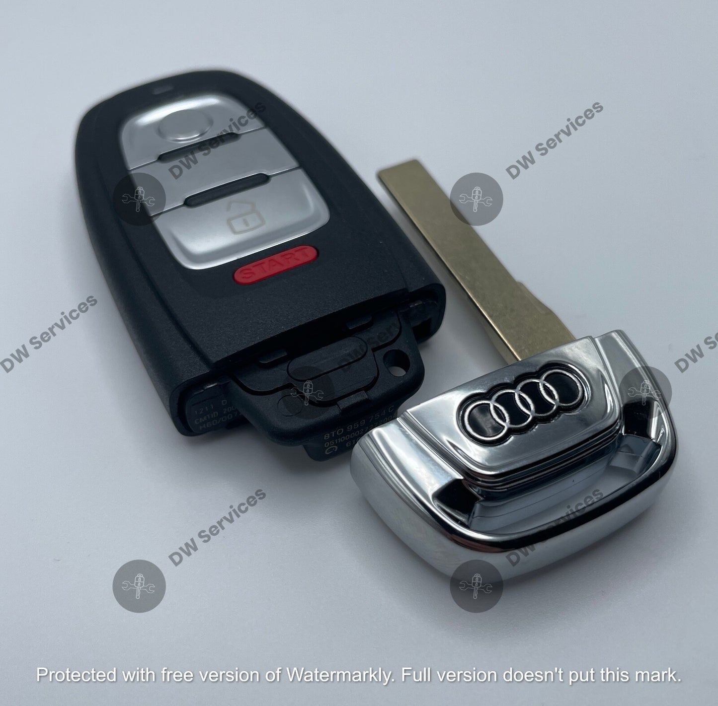 NEW! Audi 4-button remote SLOT key fob WITHOUT Comfort ACCESS IYZFBSB802