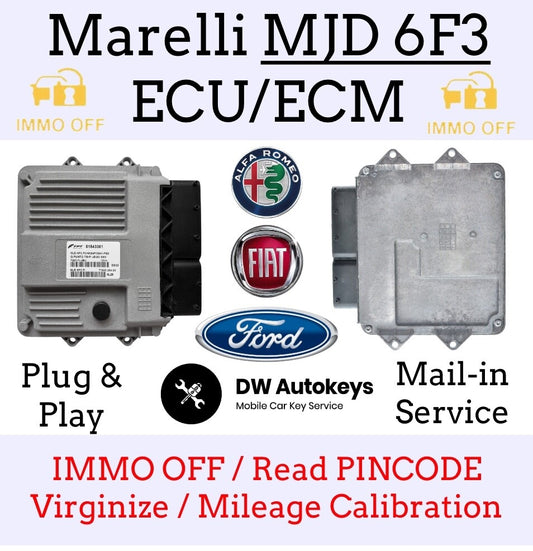 Magneti Marelli MJD 6F3 ECM ECU Mail IMMO OFF PINCODE Virginize Mileage SERVICE