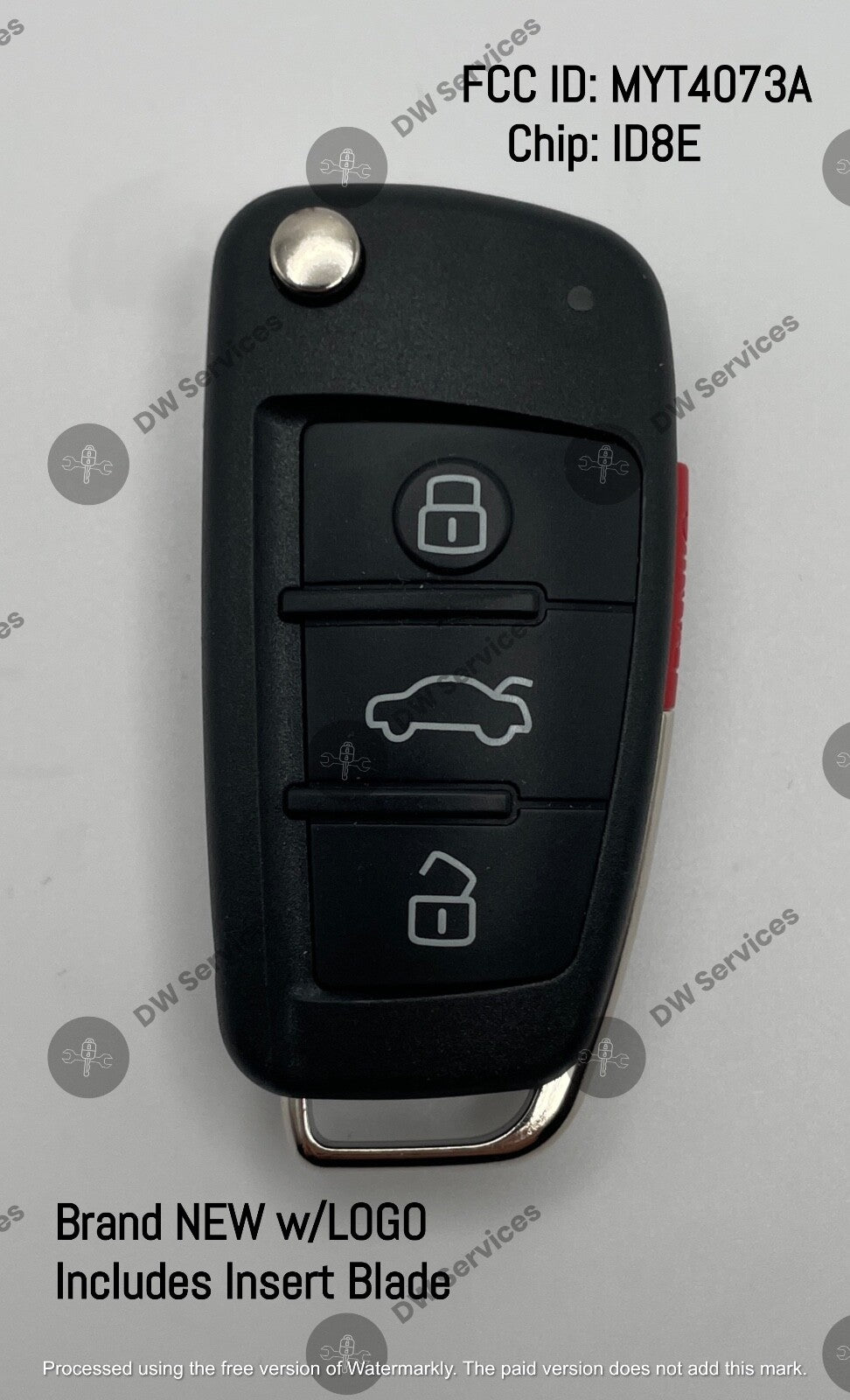 NEW! Audi remote flip key fob Switchblade MYT4073A 8E0 837 220R F/A/L 8E Chip