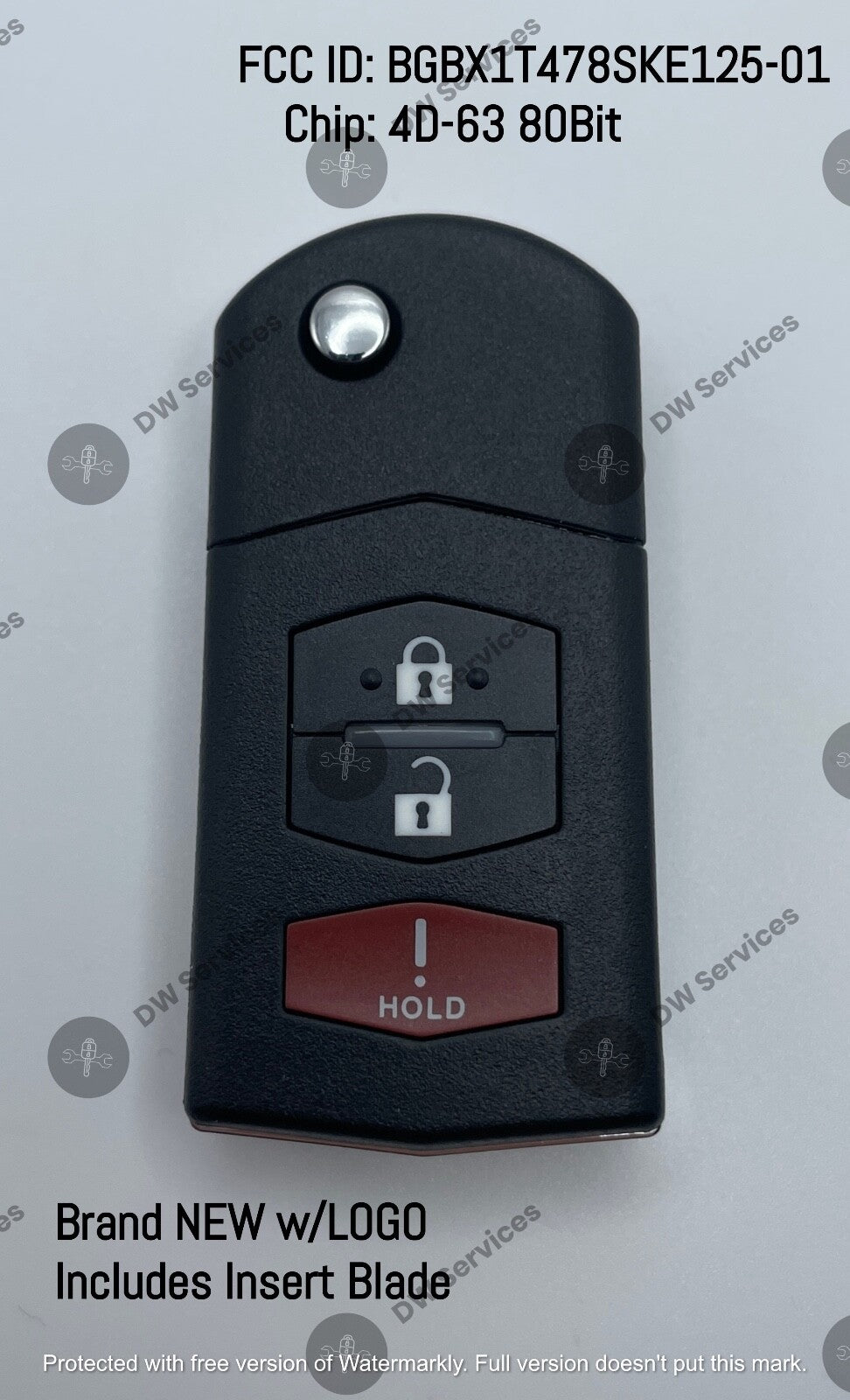 NEW! Mazda keyless entry remote flip key BGBX1T478SKE125-01 Fob CX-7 CX-9 5 2 3