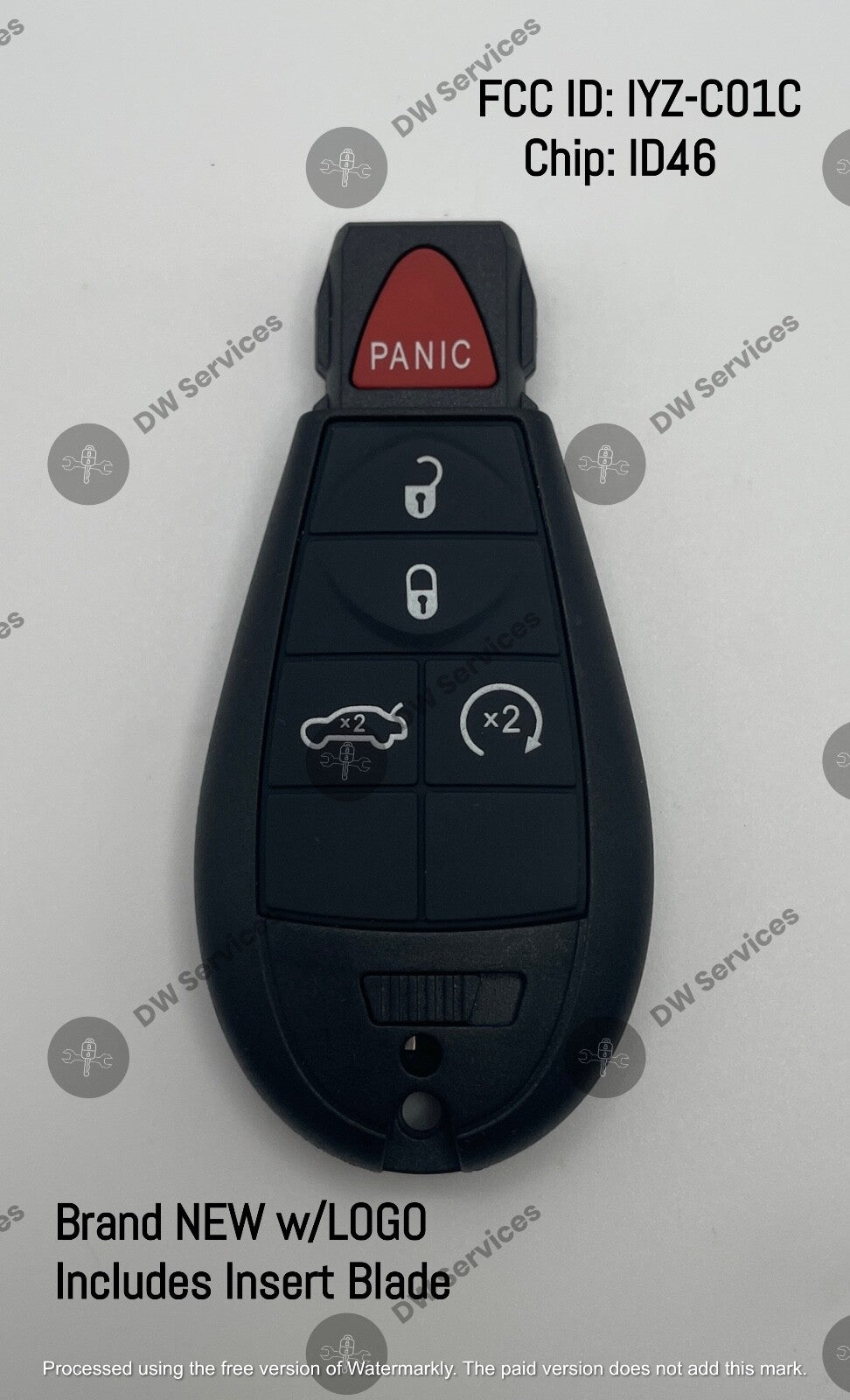 NEW! Chrysler 300 - 2008 2009 2010 remote key fob FOBIK IYZ-C01C / M3N5WY783X