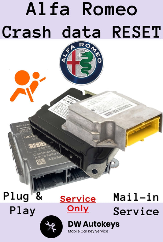 Alfa Romeo Module Reset SRS Crash DATA Clear SAME DAY Turn-around Return