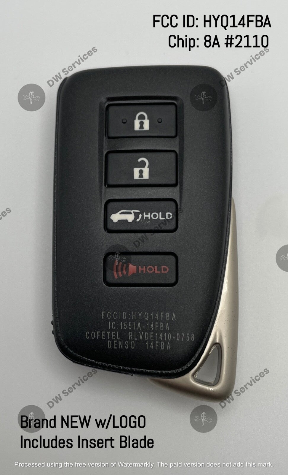 NEW! Lexus PROXIMITY remote SMART key FOB HYQ14FBA / AG-2110 NX 200T 300H LX570