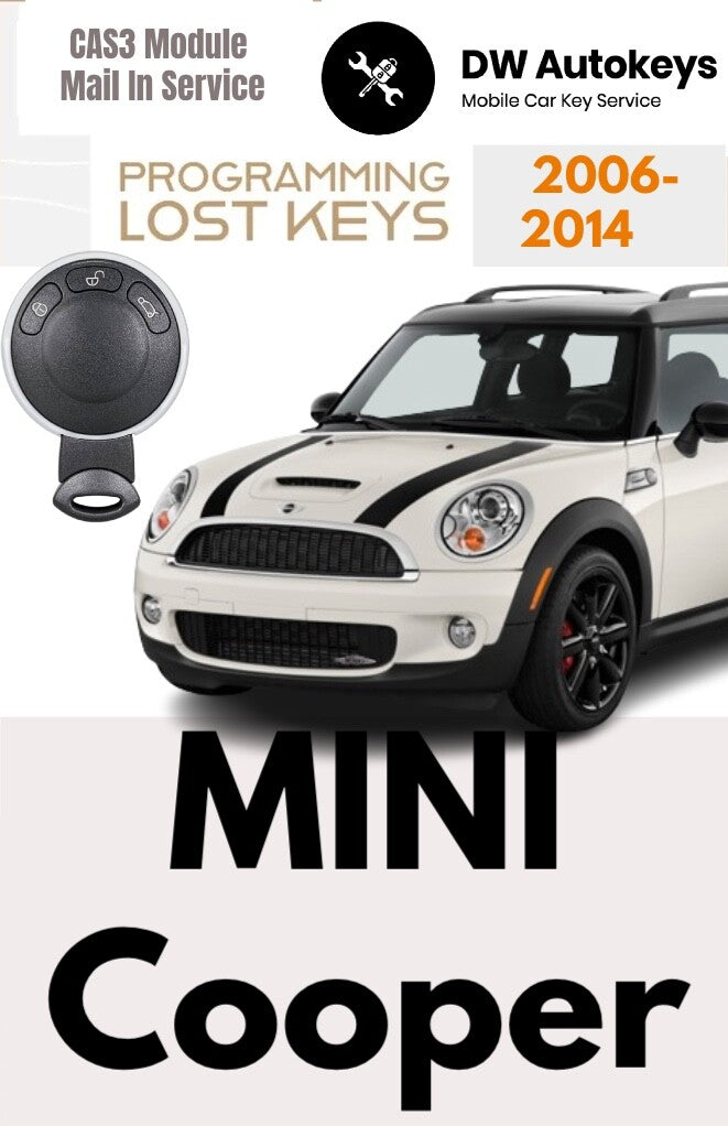 06-14 MINI Cooper Smart/Slot key fob Programming CAS3 MAIL-IN MODULE SERVICE