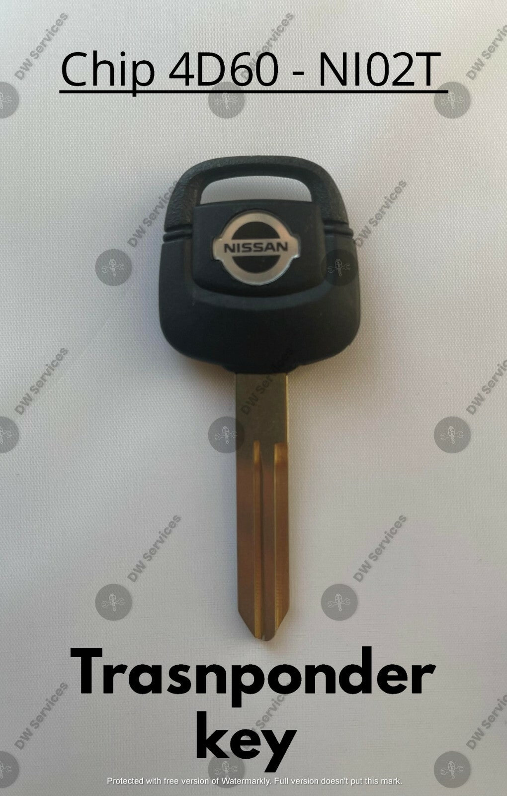 NEW! OEM Nissan Transponder Chip 4D60 Ignition Car Key Replacement NI02T N102