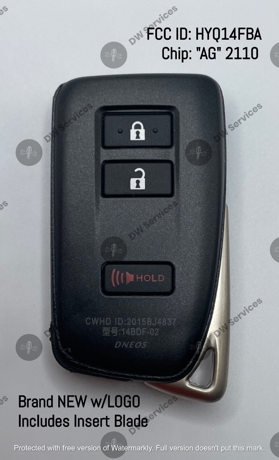 NEW! Lexus NX200T / NX300 Smart Proximity remote key FOB HYQ14FBA AG/BOARD 2110