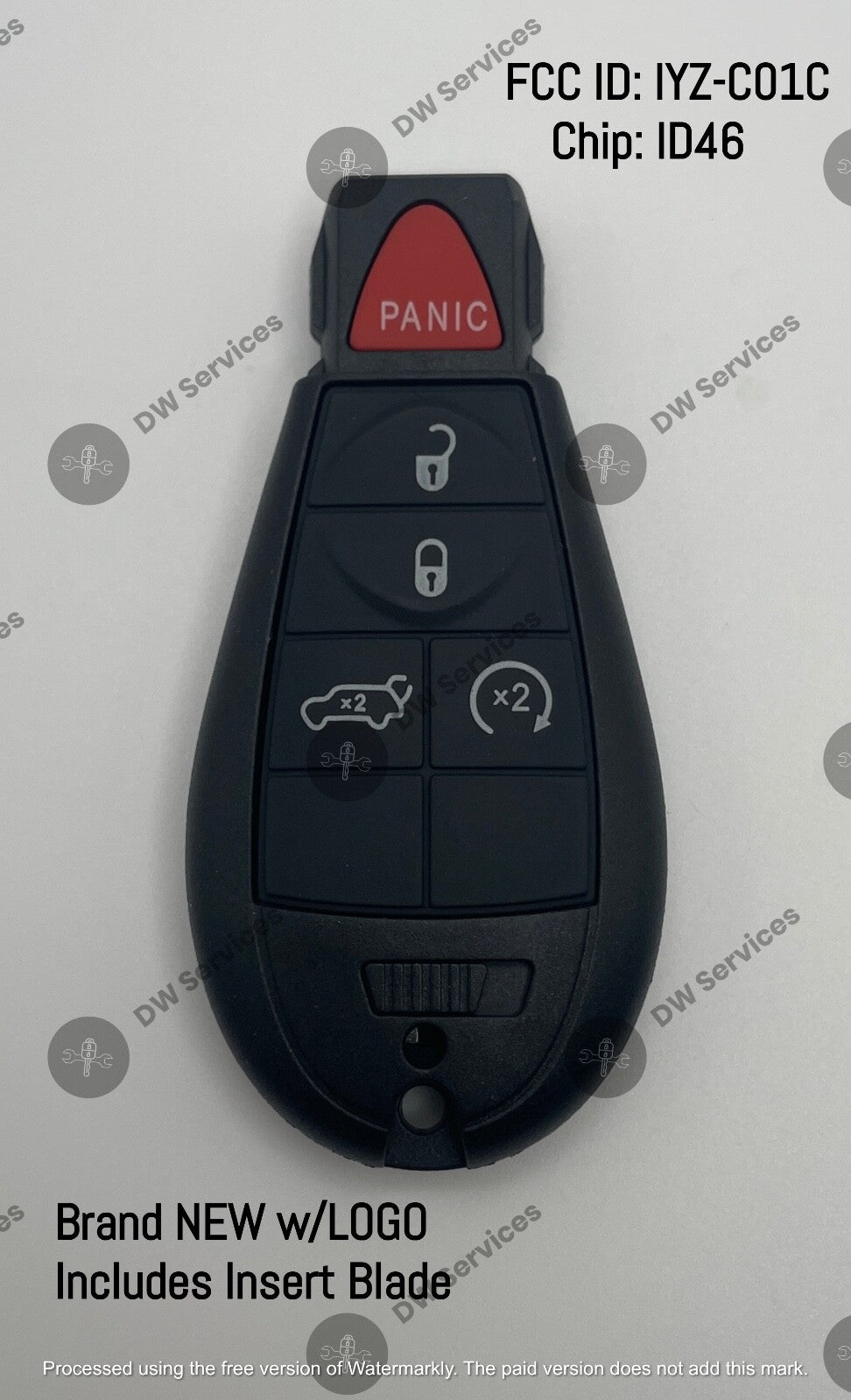 NEW! Dodge Durango 2011 - 2013 key remote fob KEYLESS GO FOBIK PROX IYZ-C01C