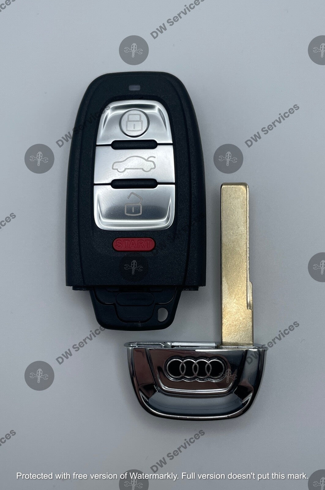 NEW! Audi 4-button remote SLOT key fob WITHOUT Comfort ACCESS IYZFBSB802