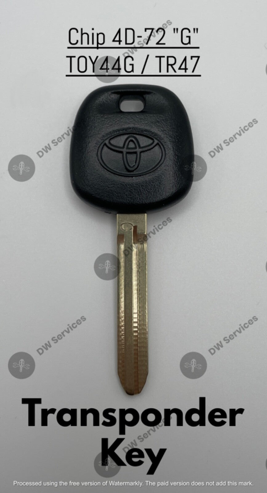 NEW! OEM Toyota Transponder G Chip 4D-72 Ignition Car Key Replacement TOY44G