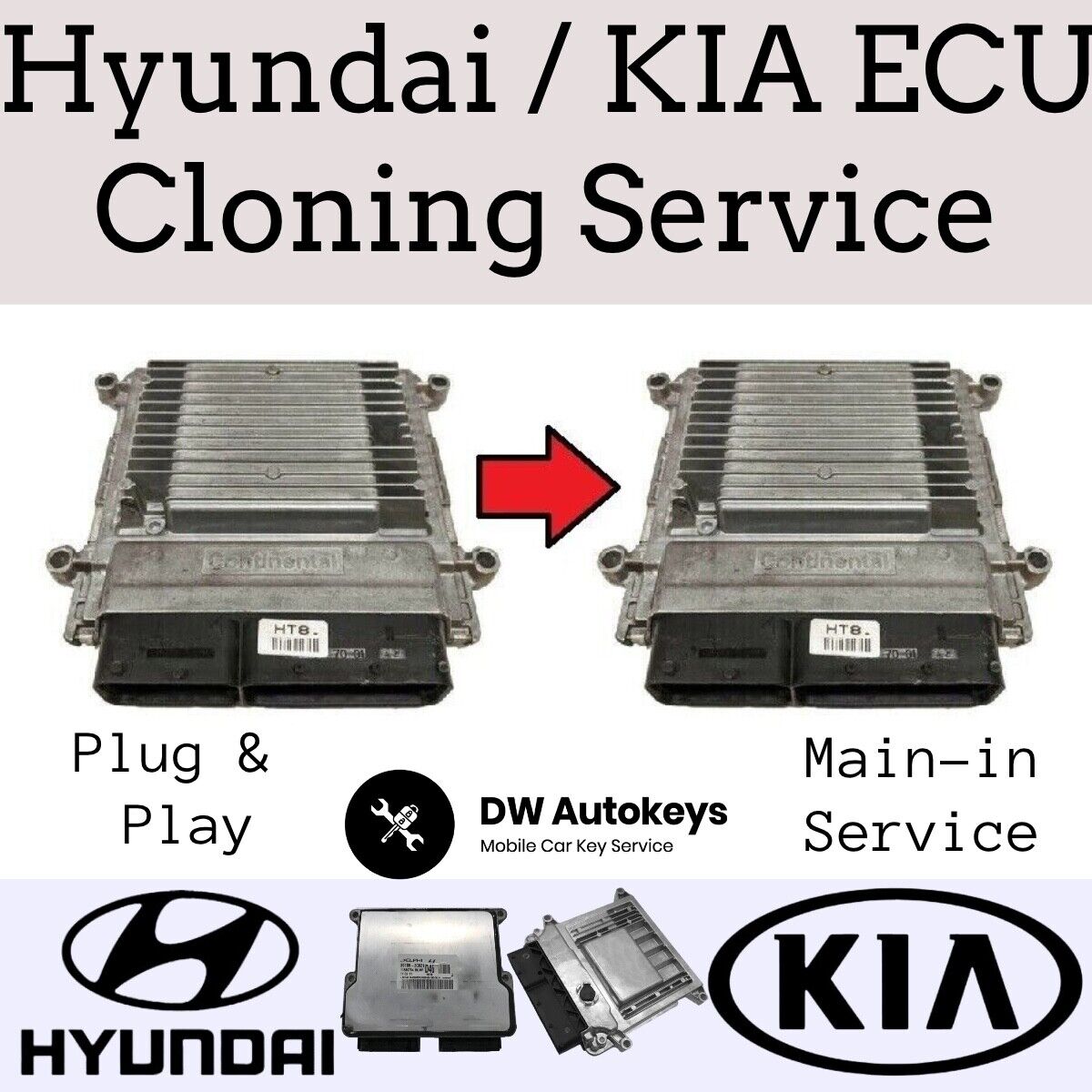 Hyundai / KIA ECM ECU MAIL IN Cloning SERVICE / Plug and Play Bosch/Siemens/Cont