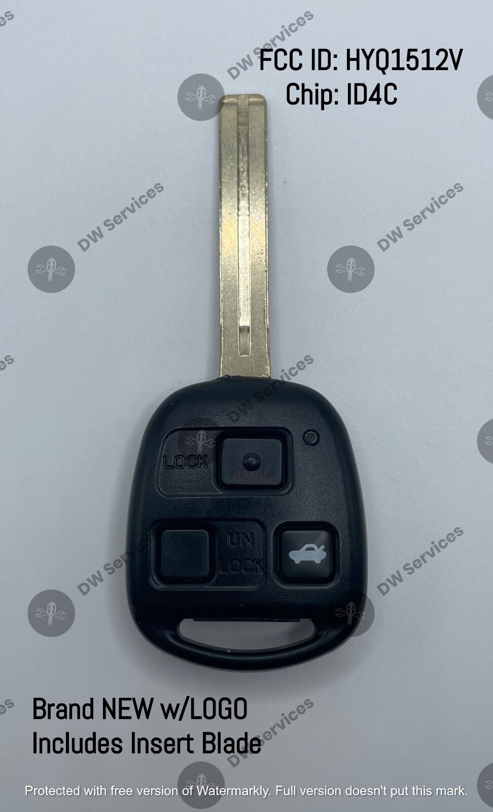 NEW! Lexus keyless Entry remote key FOB 4C LONG BLADE ES300/GS300/SC300/400/LX47