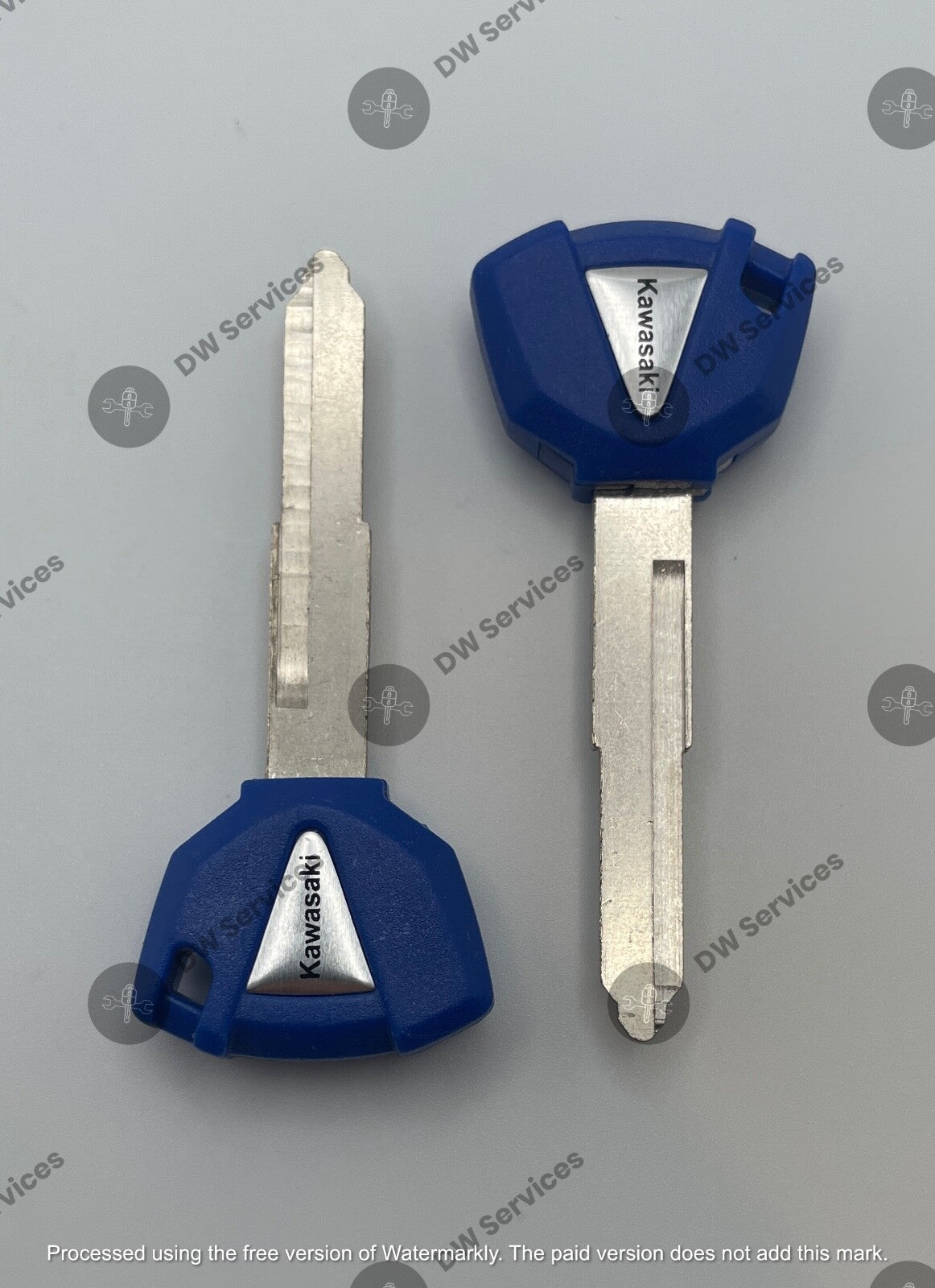 2x NEW! KAWASAKI Motorcycle Key Blank! NINJA Versys Vulcan Z 2010-2023 Blue