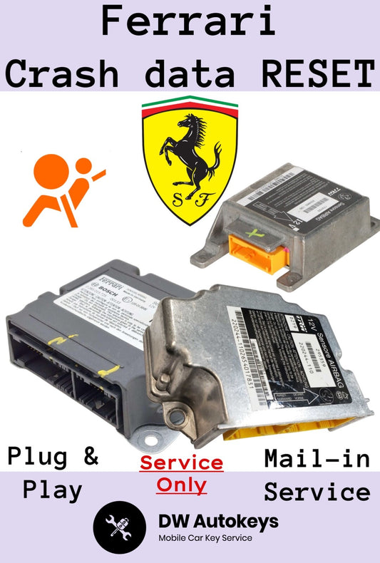 Ferrari Module Reset SRS Crash DATA Clear SAME DAY Turn-around Return