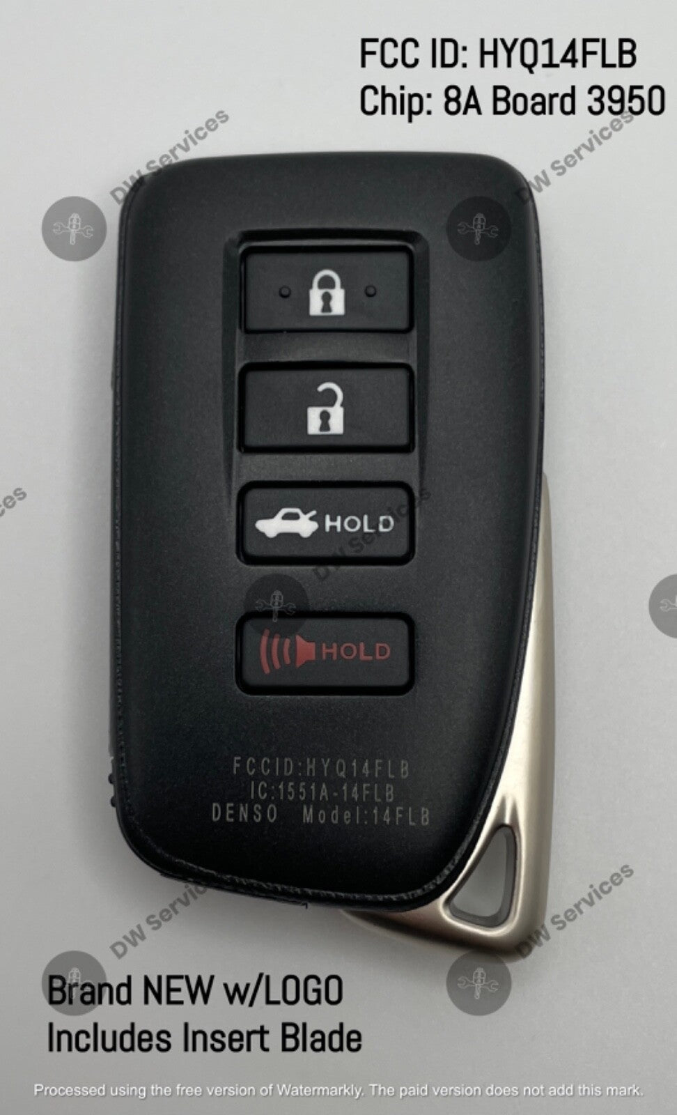 NEW! Lexus IS / RC / RCF PROXIMITY remote SMART key FOB HYQ14FLB Chip H-8A 3950