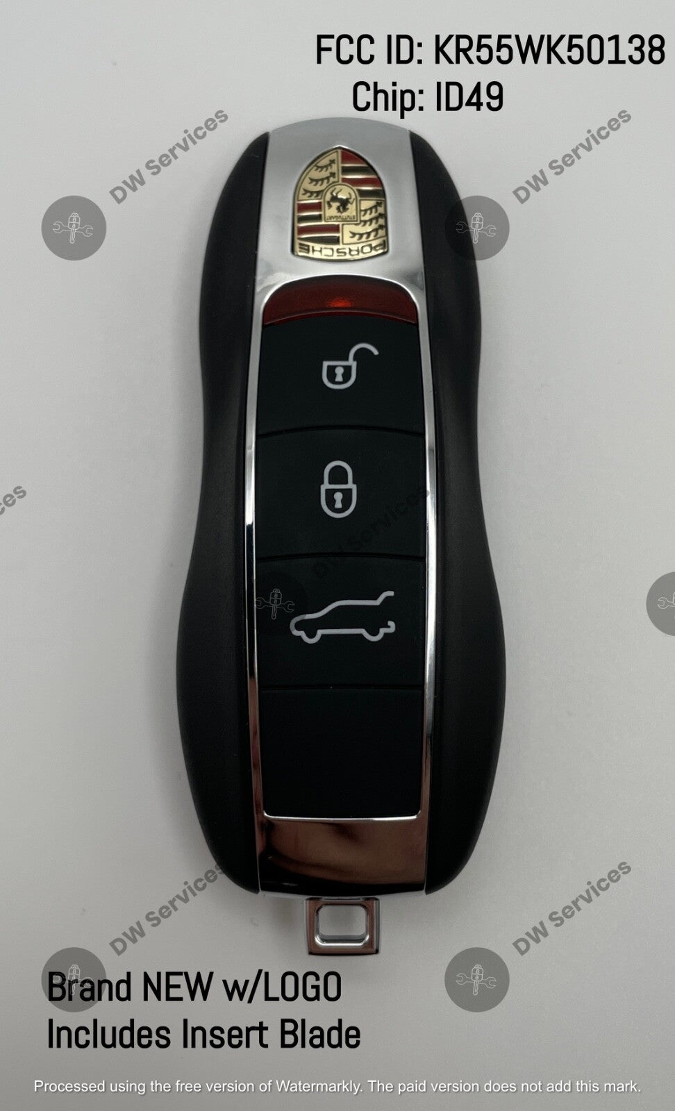 NEW! Porsche Keyless entry SMART PROX key remote fob KR55WK50138 / 7PP959753 BQ