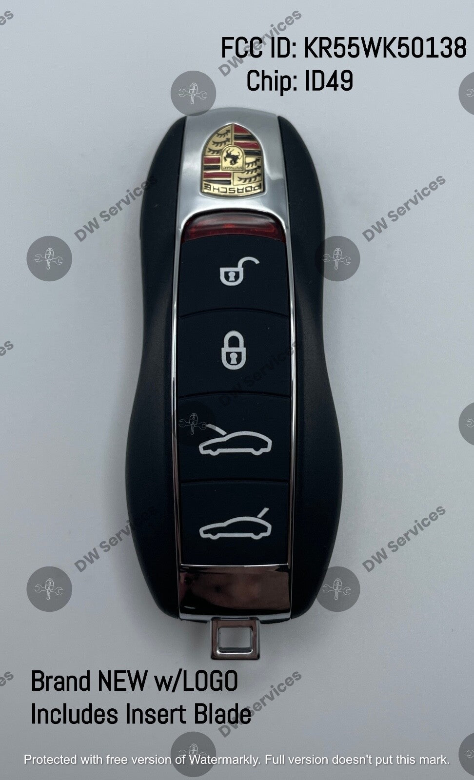 NEW! Porsche 4-button Keyless entry SMART PROX key remote fob KR55WK50138
