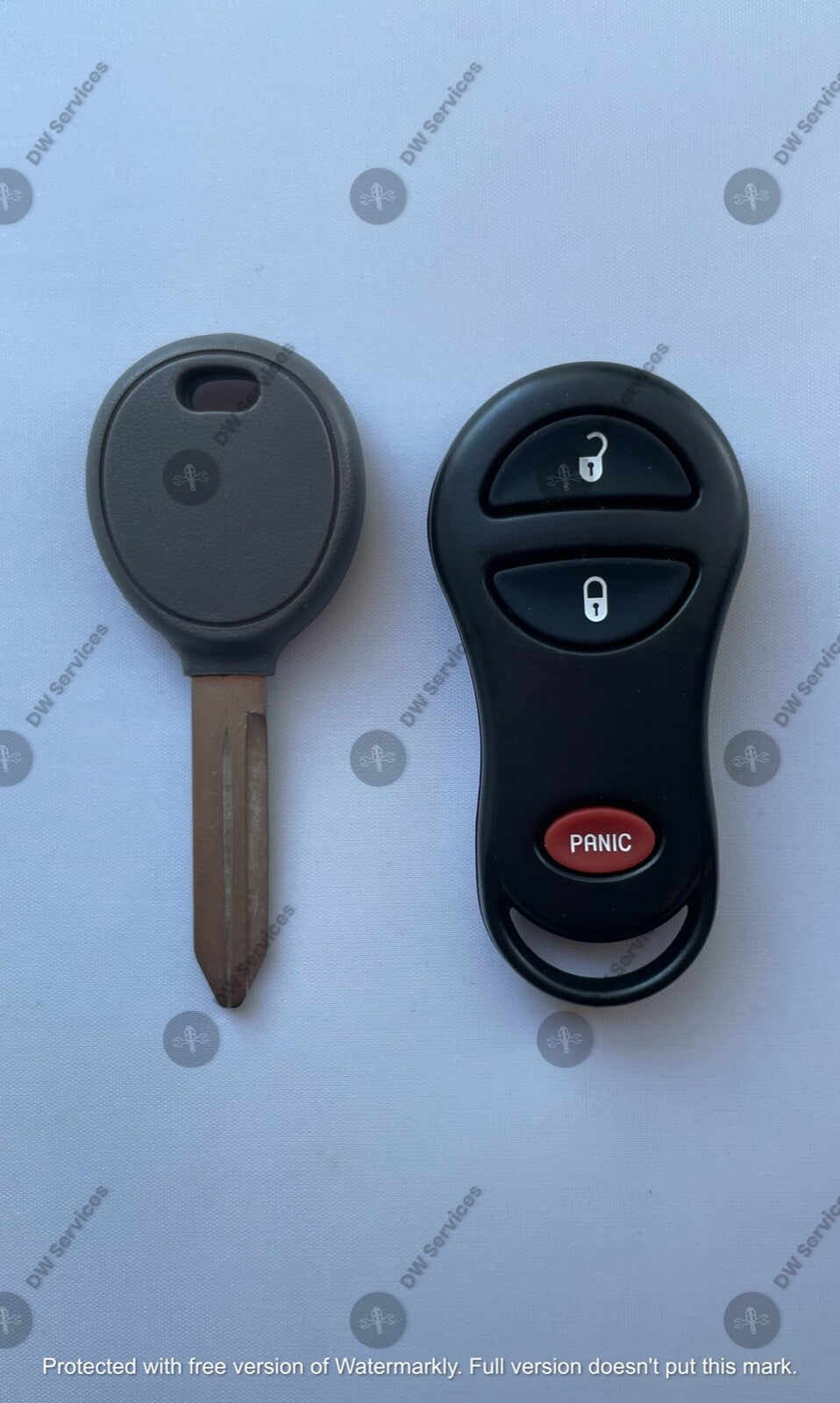 NEW! Dodge keyless entry remote FOB GQ43VT17T & Transponder KEY 4D64 Chip Plymou