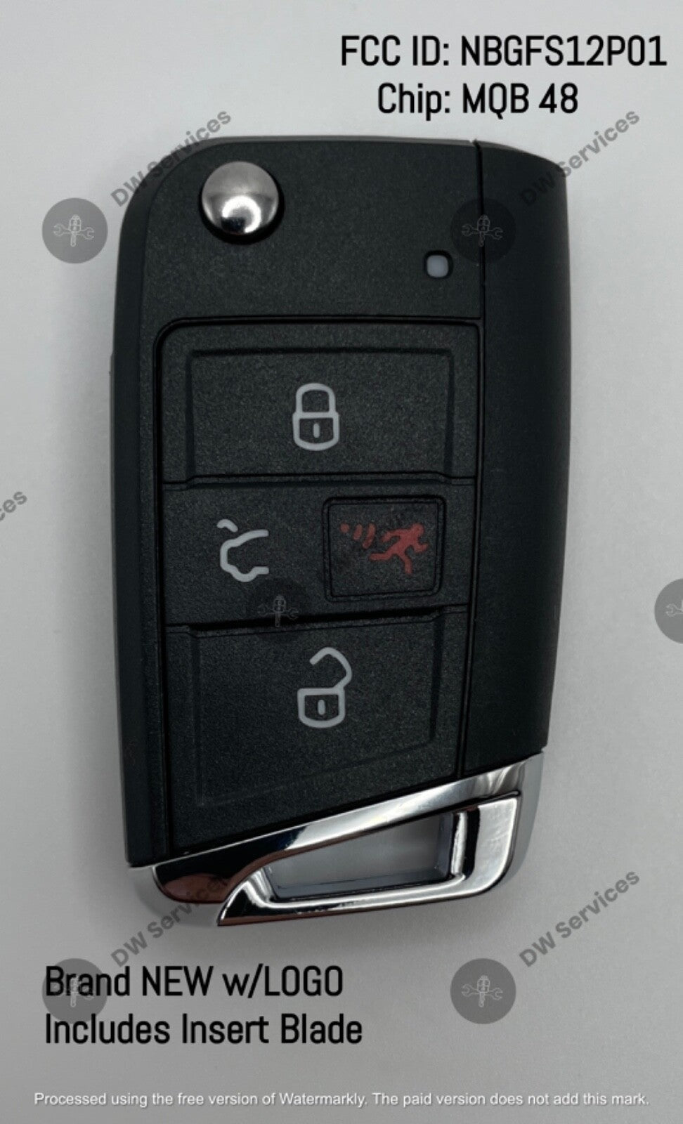 NEW! Volkswagen GOLF / GTI Remote Flip Smart Key FOB NBGFS12P01 5G0 959 752 BE