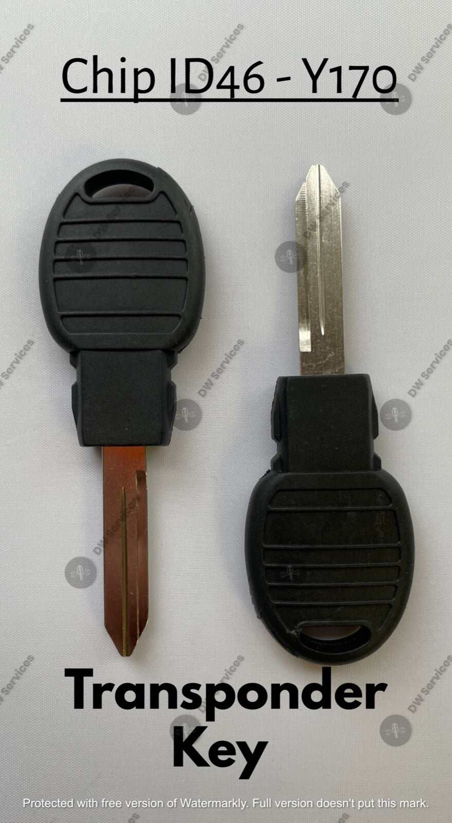 2x NEW! Chrysler/Jeep/Dodge POD Transponder Chip 46 Ignition Car Key Replacement