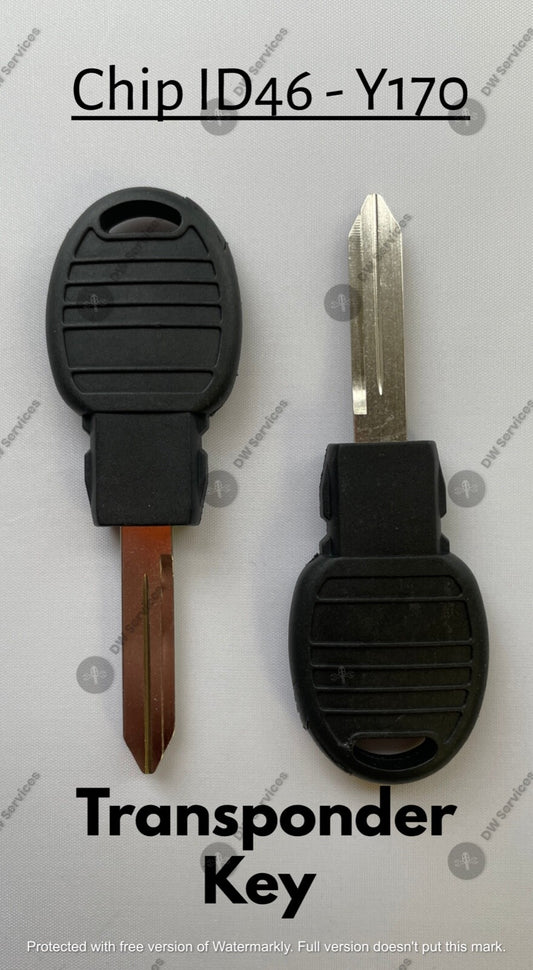 2x NEW! Chrysler/Jeep/Dodge POD Transponder Chip 46 Ignition Car Key Replacement