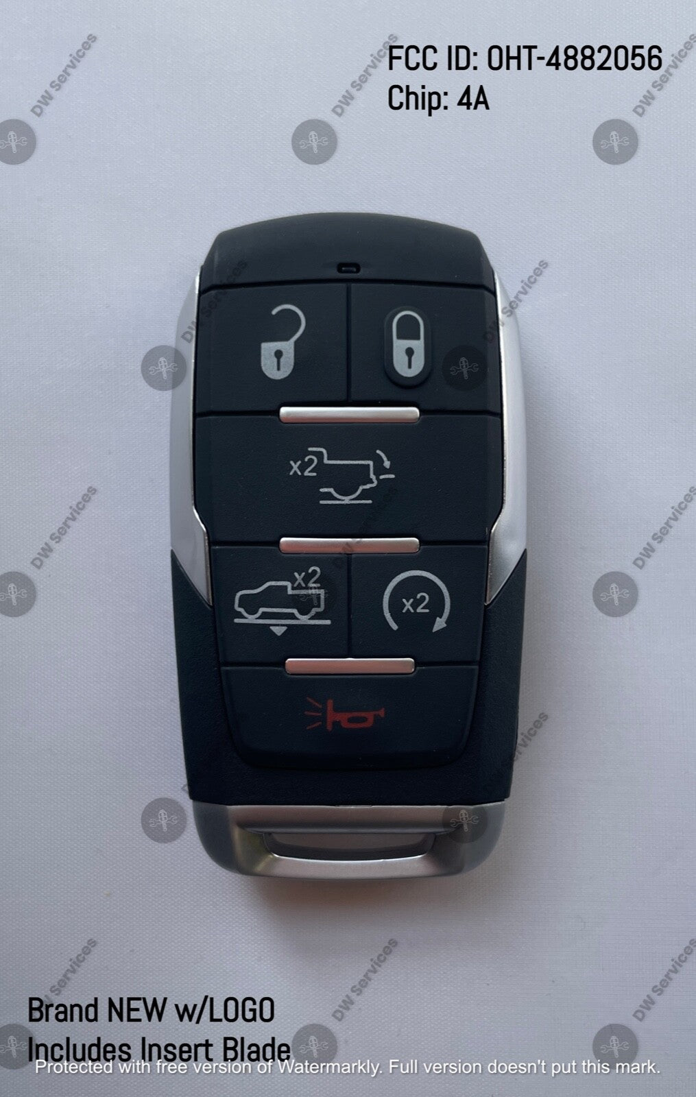 NEW! Dodge RAM 1500 6 button SMART KEY PROXIMITY REMOTE FOB OHT-4882056