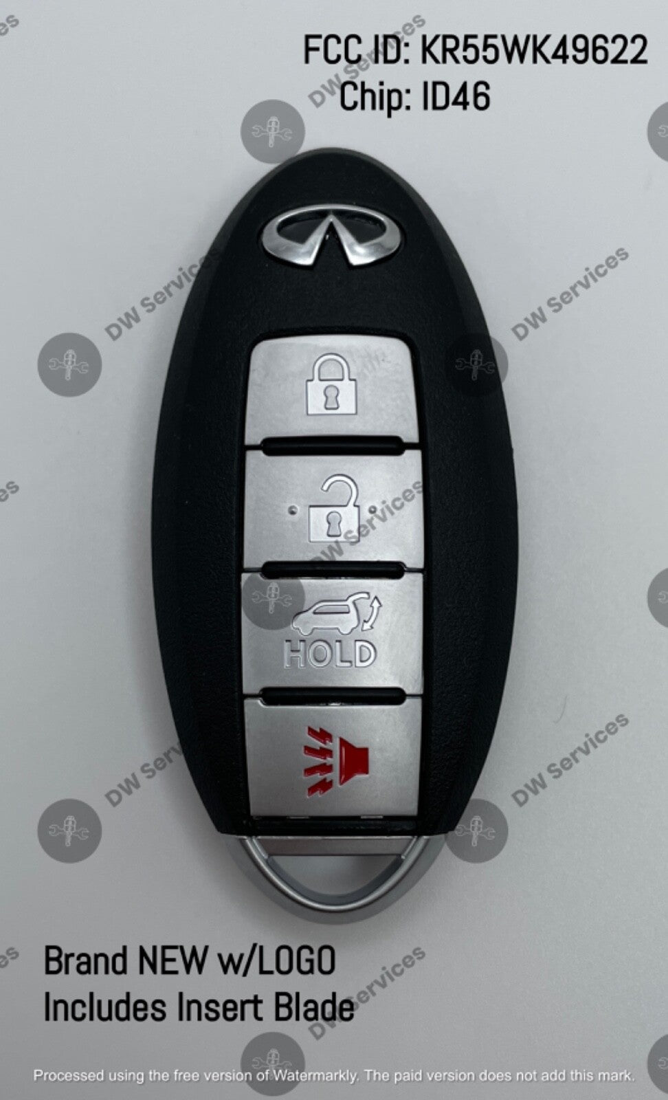 NEW! Infiniti FX37 /FX35 /QX70 /FX50 PROXIMITY remote SMART key Fob KR55WK49622