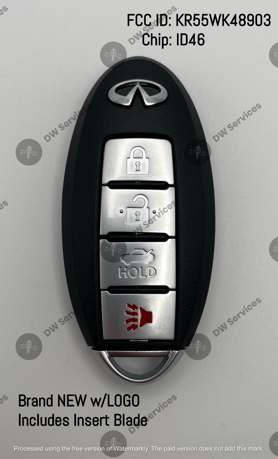NEW! Infiniti G35/G37/G25/EX/FX/Q/QX PROXIMITY remote SMART key Fob KR55WK48903
