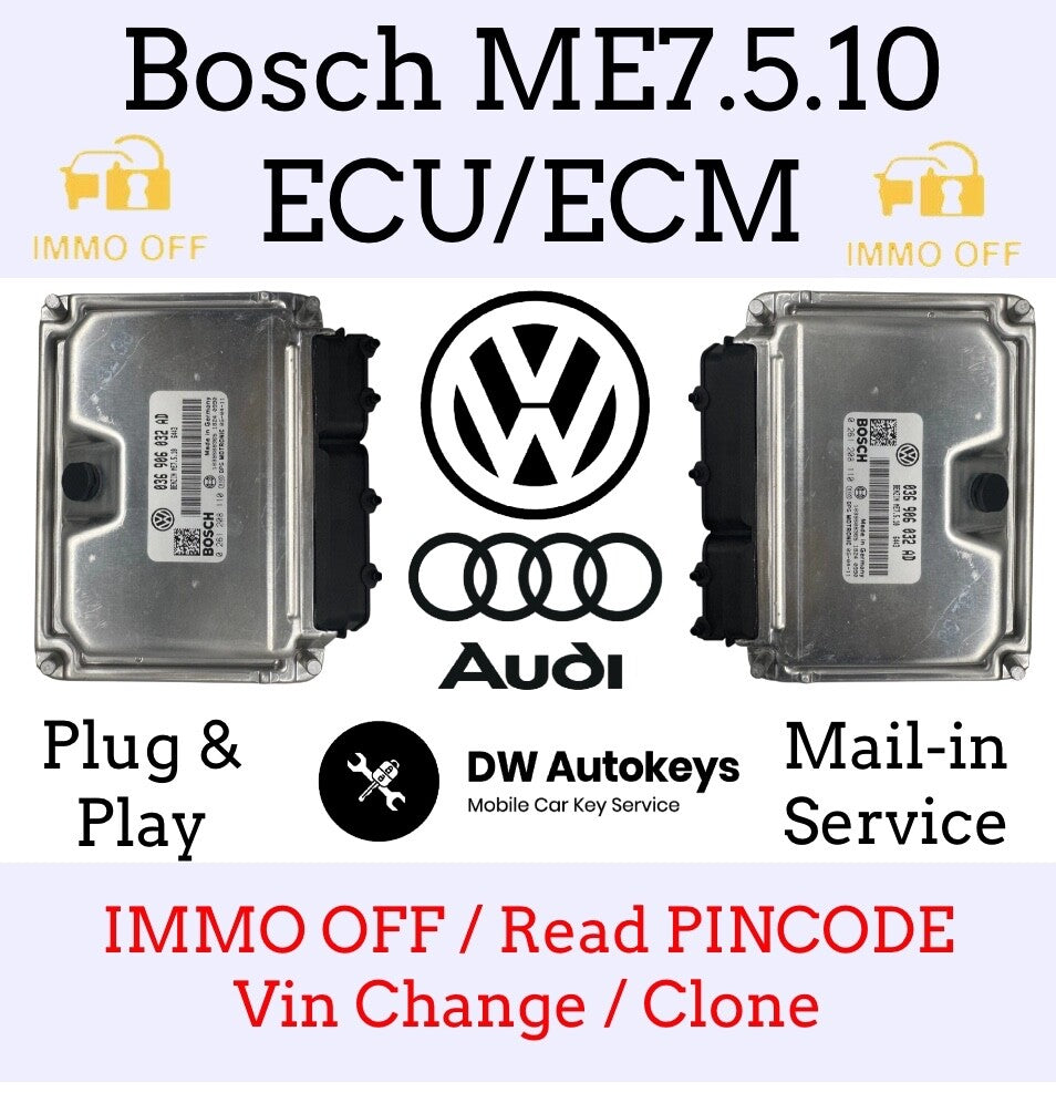 Bosch ME7.5.10 ECM ECU Mail-in IMMO OFF / PINCODE / VIN Change Service FAST