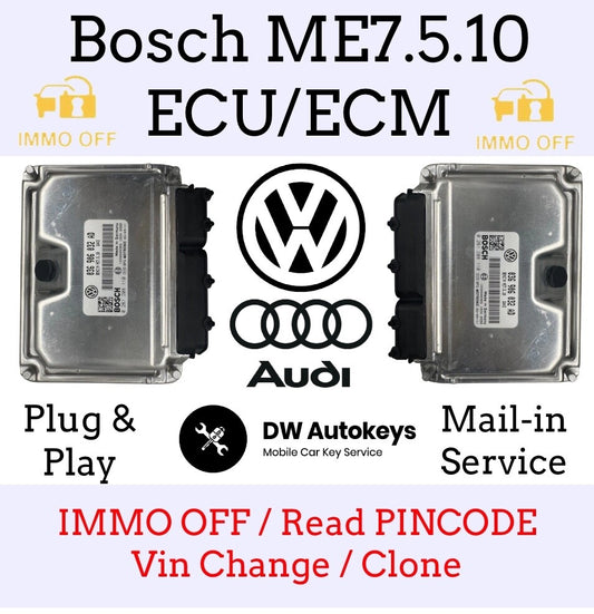 Bosch ME7.5.10 ECM ECU Mail-in IMMO OFF / PINCODE / VIN Change Service FAST