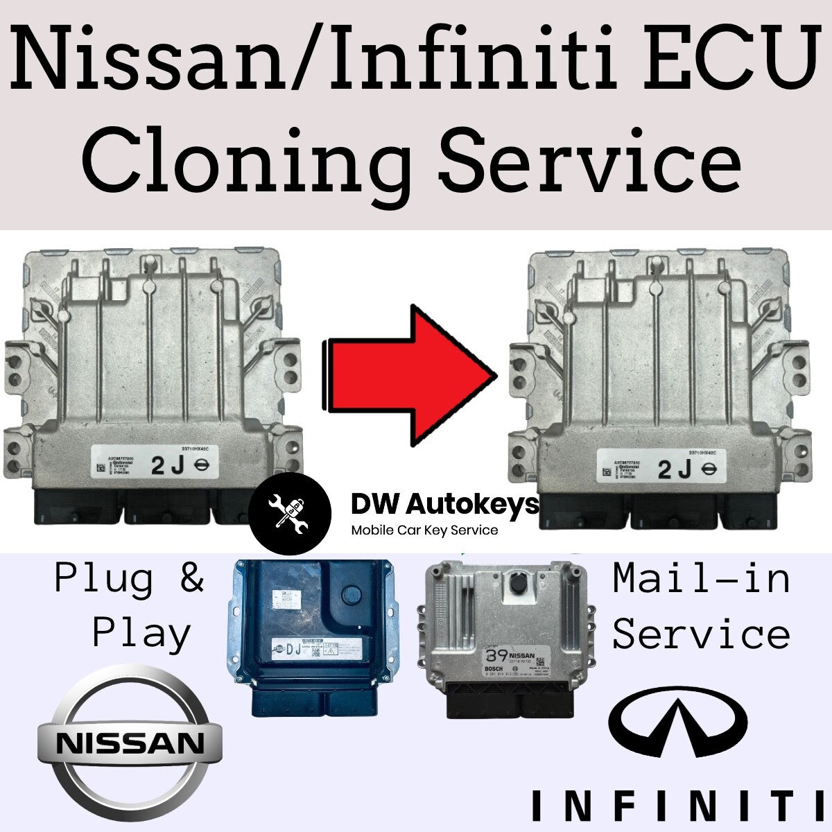 Nissan / Infiniti ECM ECU MAIL IN Cloning SERVICE / Plug and Play Bosch Siemens