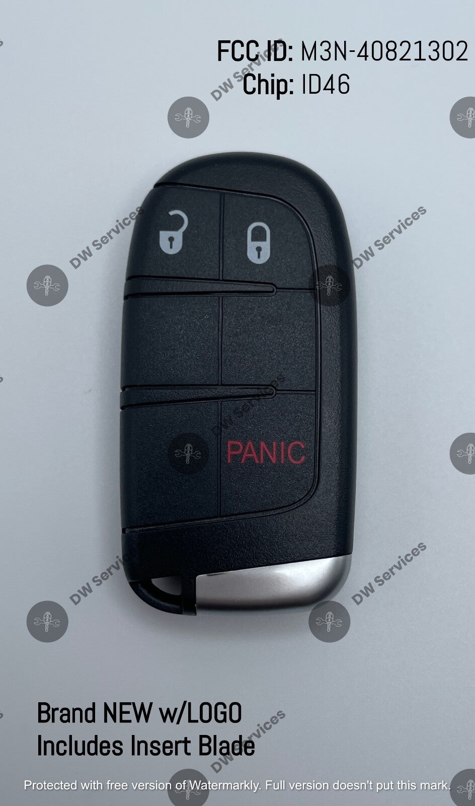 NEW! Dodge SMART key PROXIMITY remote fob M3N-40821302 Charger/Challenger 3btn
