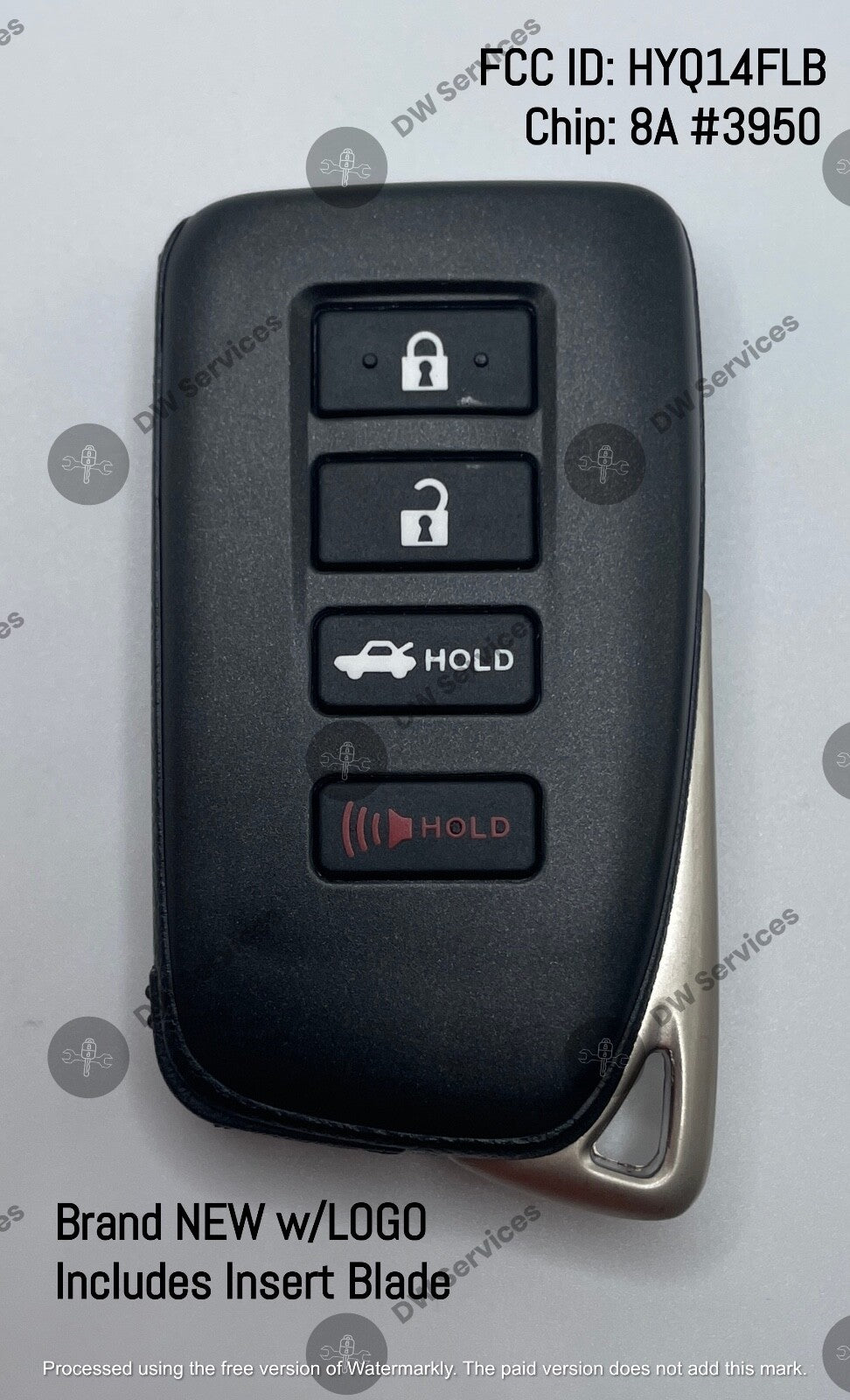 NEW! Lexus IS / RC / RCF PROXIMITY remote SMART key FOB HYQ14FLB Chip H-8A 3950