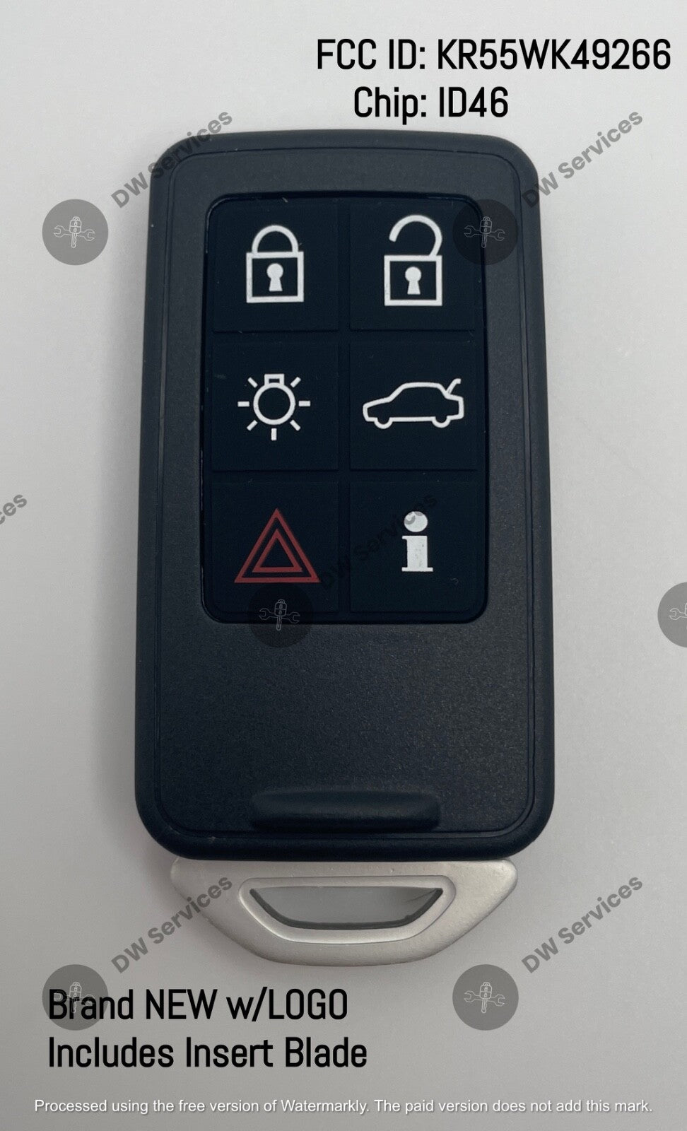 NEW! VOLVO Smart PROXIMITY Key FOB KR55WK49266 / V40 V60 V70 XC60 XC70 S80 S60