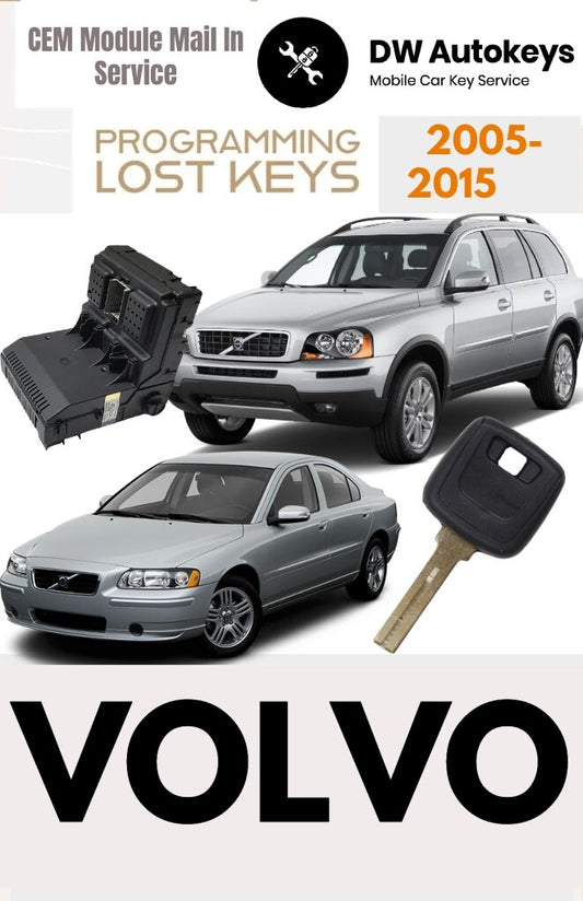 2005-2014 Volvo CEM H/L Key cutting & Programming (Mail-in Service) All key lost