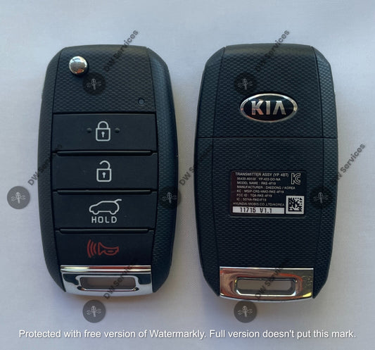NEW! GENUINE KIA Sedona 15-19 Flip key remote fob TQ8-RKE-4F19 95430-A9100