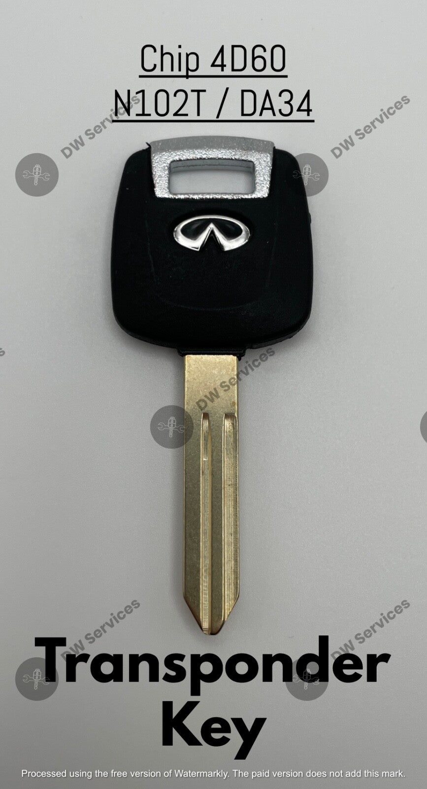 NEW! OEM Infiniti G20 I30 I35 QX4 Transponder Chip 4d60 Car Key Replacement N102